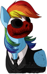 Size: 573x900 | Tagged: safe, imported from derpibooru, rainbow dash, wolf, clothes, female, mask, payday the heist, solo, suit