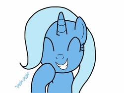 Size: 500x375 | Tagged: safe, artist:ask-trixie-lulamoon, imported from derpibooru, trixie, pony, unicorn, female, happy, laughing, mare, smiling, solo