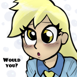 Size: 600x600 | Tagged: safe, artist:livesmutanon, imported from derpibooru, derpy hooves, equestria girls, colored, female, human coloration, humanized, solo