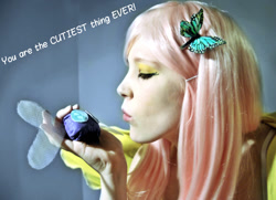 Size: 1024x740 | Tagged: safe, artist:mylittlepearl, imported from derpibooru, fluttershy, human, parasprite, cosplay, irl, irl human, photo, plushie, solo
