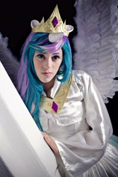 Size: 3072x4608 | Tagged: safe, artist:alexamadden, imported from derpibooru, princess celestia, human, cosplay, irl, irl human, photo, solo