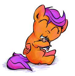 Size: 584x596 | Tagged: safe, artist:danielpon, imported from derpibooru, scootaloo, smarty pants, female, solo