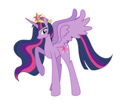 Size: 969x824 | Tagged: safe, artist:sparkponies, imported from derpibooru, twilight sparkle, alicorn, pony, big crown thingy, ethereal mane, female, hilarious in hindsight, jewelry, mare, older, raised hoof, regalia, simple background, solo, transparent background, twilight sparkle (alicorn), ultimate twilight