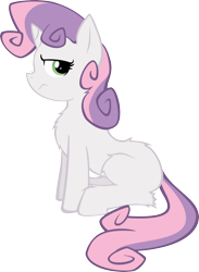 Size: 2174x2970 | Tagged: safe, artist:bronynero, imported from derpibooru, sweetie belle, annoyed, female, fluffy, solo