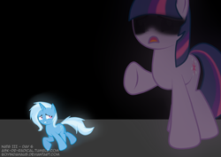 Size: 1748x1240 | Tagged: safe, artist:boyindahaus, imported from derpibooru, trixie, twilight sparkle, nightmare, sad