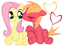 Size: 960x704 | Tagged: safe, artist:tellabart, imported from derpibooru, big macintosh, fluttershy, earth pony, pony, fluttermac, male, shipping, stallion, straight