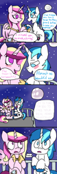 Size: 1000x3000 | Tagged: safe, artist:spiralslipstream, imported from derpibooru, princess cadance, princess luna, shining armor, comic, moon