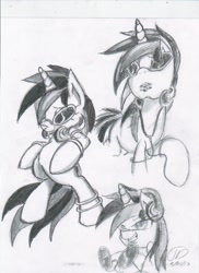 Size: 850x1170 | Tagged: safe, artist:digitaldomain123, imported from derpibooru, dj pon-3, vinyl scratch, traditional art