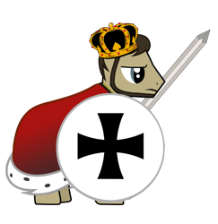 Size: 1129x1162 | Tagged: safe, artist:php50, imported from derpibooru, pony, king, maddyson, male, shield, solo, sword