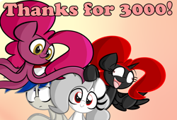 Size: 1000x680 | Tagged: safe, artist:albinon, imported from derpibooru, pinkie pie, oc, ask-albino-pie