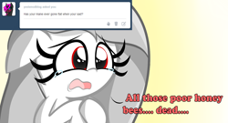 Size: 1280x692 | Tagged: safe, artist:albinon, imported from derpibooru, pinkie pie, oc, ask-albino-pie, solo, tumblr