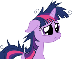 Size: 7239x6000 | Tagged: safe, artist:mactavish1996, imported from derpibooru, twilight sparkle, pony, unicorn, lesson zero, absurd resolution, dilated pupils, female, floppy ears, frown, mare, messy mane, pouting, sad, simple background, solo, transparent background, twilight snapple, unicorn twilight, vector