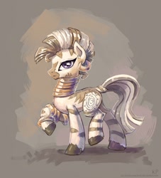 Size: 1000x1100 | Tagged: safe, artist:kp-shadowsquirrel, imported from derpibooru, zecora, pony, zebra, female, mare, raised hoof, solo