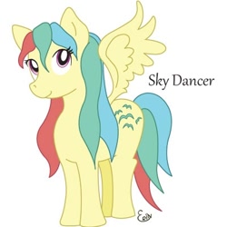 Size: 400x400 | Tagged: safe, artist:elm-chan, imported from derpibooru, skydancer, female, g1, solo, text