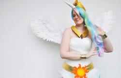 Size: 900x580 | Tagged: safe, artist:hello-kt-cosplay, imported from derpibooru, princess celestia, human, cosplay, irl, irl human, photo, solo