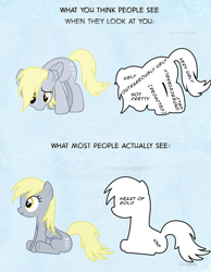 Size: 800x1029 | Tagged: safe, imported from derpibooru, derpy hooves, ponified, sitting, text, vector