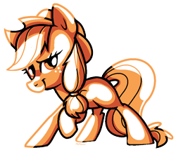 Size: 899x769 | Tagged: safe, artist:pepooni, imported from derpibooru, applejack, female, simple background, solo