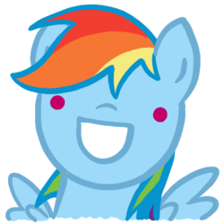 Size: 350x350 | Tagged: safe, artist:hogia, imported from derpibooru, rainbow dash, asdfmovie, female, solo