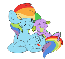 Size: 600x546 | Tagged: safe, artist:darisper, imported from derpibooru, rainbow dash, spike, female, male, rainbowspike, shipping, straight