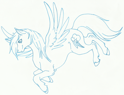 Size: 800x610 | Tagged: safe, artist:allvar, imported from derpibooru, rainbow dash, female, monochrome, solo