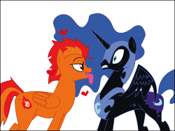 Size: 4175x3135 | Tagged: safe, artist:romansiii, imported from derpibooru, nightmare moon, oc, duo