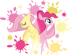 Size: 8661x6700 | Tagged: safe, artist:medio-cre, imported from derpibooru, fluttershy, pinkie pie, absurd resolution, duo