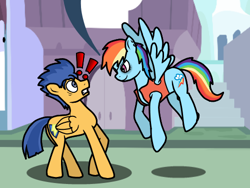 Size: 500x375 | Tagged: safe, imported from derpibooru, flash sentry, rainbow dash, ask flash sentry, pirate, pirate dash, tumblr