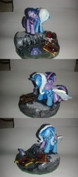 Size: 596x1341 | Tagged: safe, artist:vulpinedesigns, imported from derpibooru, trixie, twilight sparkle, magic duel, crying, hug, irl, photo, sad, sculpture, the sad and depresive trixie