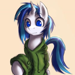 Size: 898x898 | Tagged: safe, artist:swaetshrit, edit, imported from derpibooru, dj pon-3, vinyl scratch, alternate eye color, background pony, blue, blue eyes, eyes, female, recolor, solo