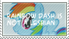 Size: 99x56 | Tagged: safe, artist:writemaster93, imported from derpibooru, rainbow dash, deviantart stamp, drama, female, lesbian, stamp, text