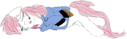 Size: 390x122 | Tagged: safe, artist:queen luna/luna the great, imported from derpibooru, pony, clothes, crying, doctor who, jacket, nightmare, ponified, rose tyler, sleeping, solo, vortex manipulator