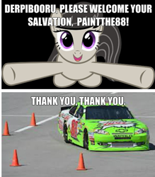 Size: 505x576 | Tagged: safe, imported from derpibooru, octavia melody, adventure in the comments, car, dale earnhardt jr, doctor who thread, ego, jontron thread, nascar, racecar, spiderman thread, text, unwarranted self-importance