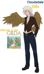 Size: 992x1659 | Tagged: source needed, safe, artist:the-orator, imported from derpibooru, gilda, human, female, humanized, solo, winged humanization