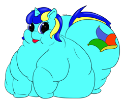 Size: 1024x825 | Tagged: safe, artist:watertimdragon, imported from derpibooru, oc, oc only, oc:jester bells, butt, chubby cheeks, fat, impossibly large butt, looking at you, morbidly obese, obese, plot, solo