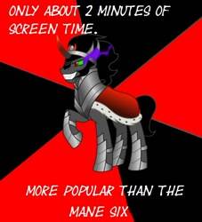 Size: 545x601 | Tagged: safe, artist:nut-kase-the-pony, imported from derpibooru, king sombra, advice meme, drama, insane troll logic, male, meme, solo, text, wat