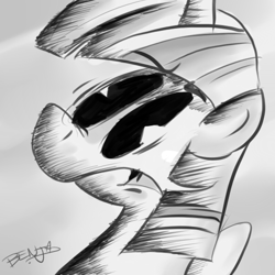 Size: 512x512 | Tagged: safe, artist:benja, imported from derpibooru, twilight sparkle, alicorn, pony, female, mare, monochrome, solo, twilight sparkle (alicorn)