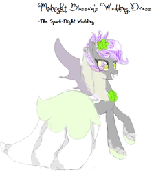 Size: 560x624 | Tagged: safe, artist:queen luna/luna the great, imported from derpibooru, oc, oc only, oc:midnight blossom, bat pony, pony, the cellar, wedding