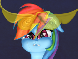 Size: 1032x774 | Tagged: safe, artist:srk-ares, imported from derpibooru, rainbow dash, pegasus, crying, element of loyalty, female, looking at you, mare, solo