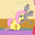 Size: 540x540 | Tagged: safe, imported from derpibooru, screencap, fluttershy, party of one, animated, circling stars, dazed, dizzy, female, solo