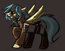 Size: 500x398 | Tagged: safe, artist:tracymod, imported from derpibooru, shutterfly, tracy flash, ask tracy flash, aot, attack on titan, background pony, snk, solo