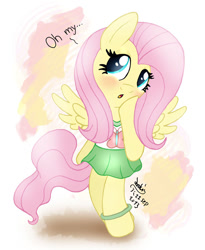 Size: 860x1050 | Tagged: safe, artist:joakaha, imported from derpibooru, fluttershy, pony, bipedal, clothes, female, skirt, solo