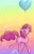 Size: 631x1000 | Tagged: artist needed, safe, artist:niezow, imported from derpibooru, pinkie pie, earth pony, balloon, blushing, bubble, female, heart, heart balloon, solo