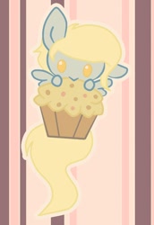 Size: 550x800 | Tagged: safe, artist:devilenvy, imported from derpibooru, derpy hooves, pegasus, pony, cute, derpabetes, female, mare, muffin, solo