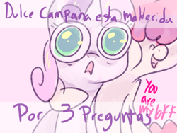 Size: 1024x768 | Tagged: safe, imported from derpibooru, sweetie belle, duo, simple background, spanish