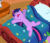 Size: 629x540 | Tagged: safe, imported from derpibooru, screencap, spike, twilight sparkle, pony, unicorn, lesson zero, season 2, animated, bed, blanket, covered, cropped, duo, female, flailing, gif, leg wiggle, lying down, mare, on back, overhead view, pillow, unicorn twilight