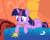 Size: 606x480 | Tagged: safe, imported from derpibooru, screencap, twilight sparkle, pony, unicorn, lesson zero, animated, bed, cropped, female, solo, unicorn twilight