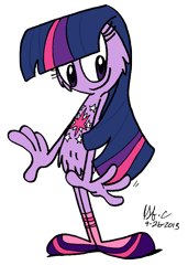 Size: 972x1420 | Tagged: safe, artist:spongefox, imported from derpibooru, twilight sparkle, crossover, female, solo, species swap, wander over yonder