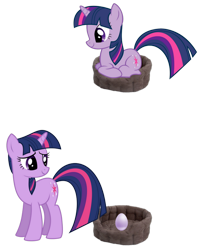 Size: 600x745 | Tagged: safe, imported from derpibooru, twilight sparkle, egg, prone, simple background, sitting, transparent background, vector