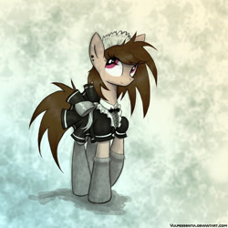 Size: 2000x2000 | Tagged: safe, artist:vulpessentia, imported from derpibooru, oc, oc only, clothes, maid, solo