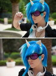 Size: 960x1290 | Tagged: safe, artist:norikat, imported from derpibooru, dj pon-3, vinyl scratch, human, cosplay, irl, irl human, photo, solo